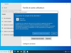 Supprimer un compte utilisateur dans Windows 10