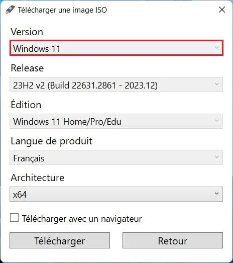 Utiliser Rufus pour installer Windows 11 24H2