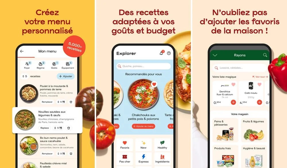 Jow - application de planification de repas