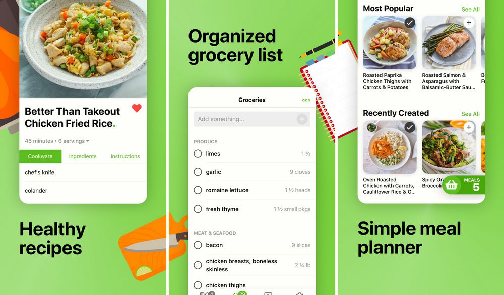 Mealime - application de planification de repas