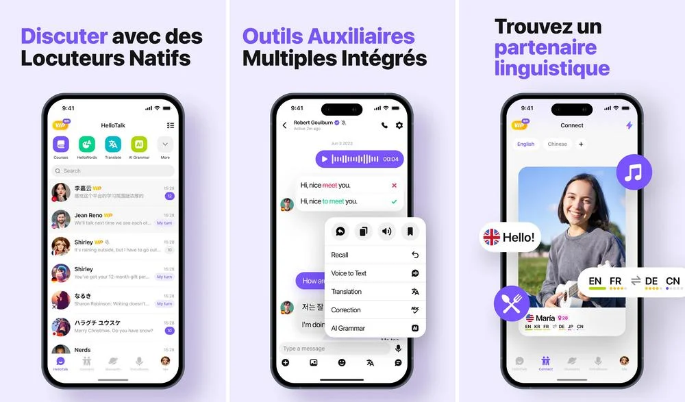 HelloTalk - application pour apprendre une langue