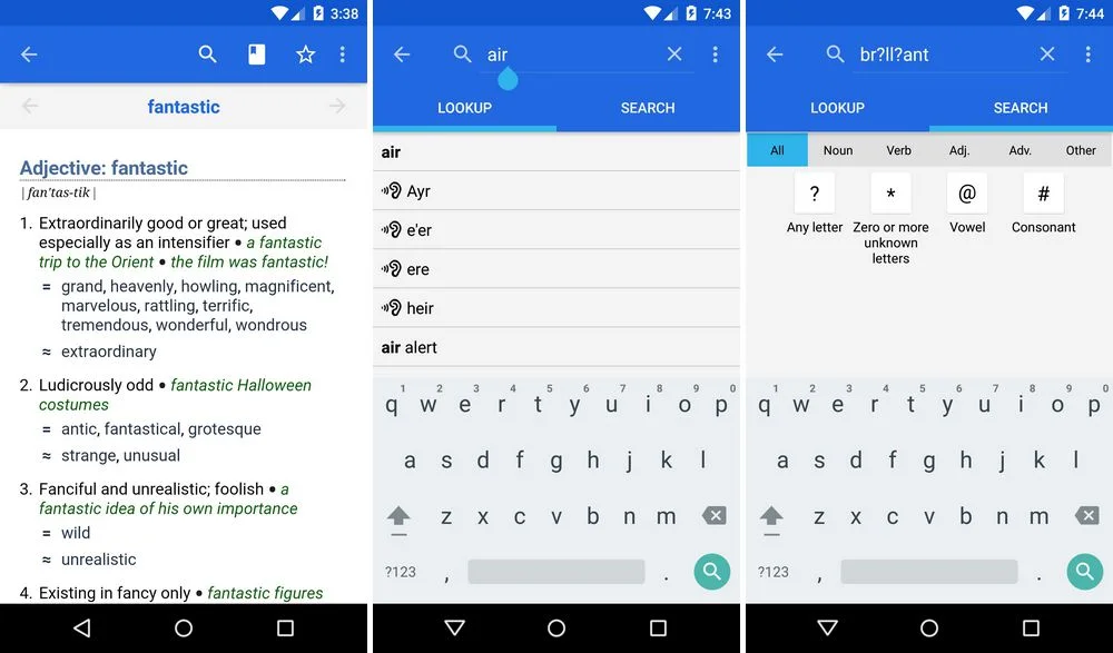 WordWeb - application de dictionnaire pour Android