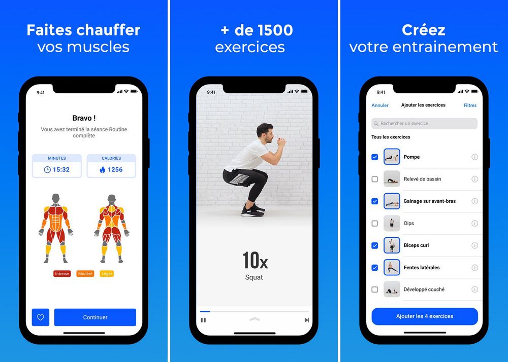 FizzUp - application de fitness pour iPhone