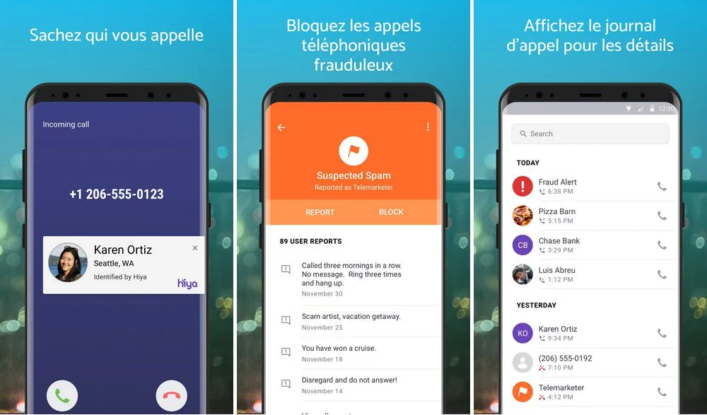 Hiya - application de blocage d'appels