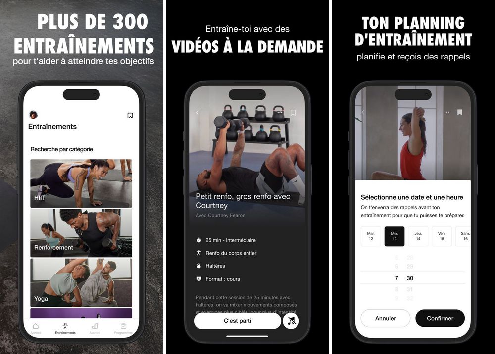 Nike Training Club - application de fitness pour iPhone