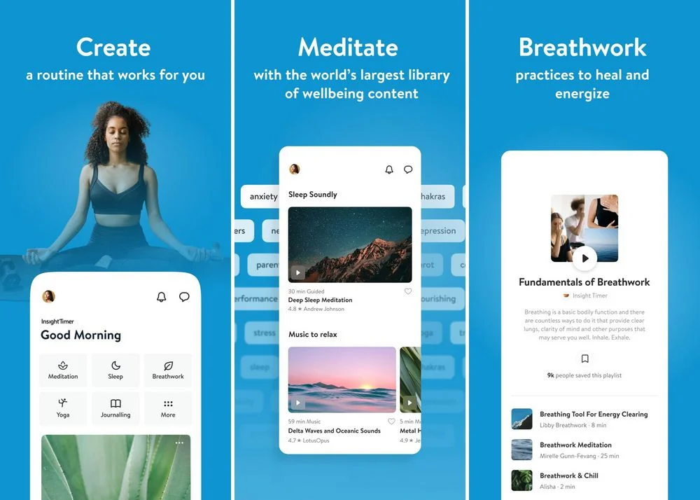 Insight Timer - application de méditation pour iPhone
