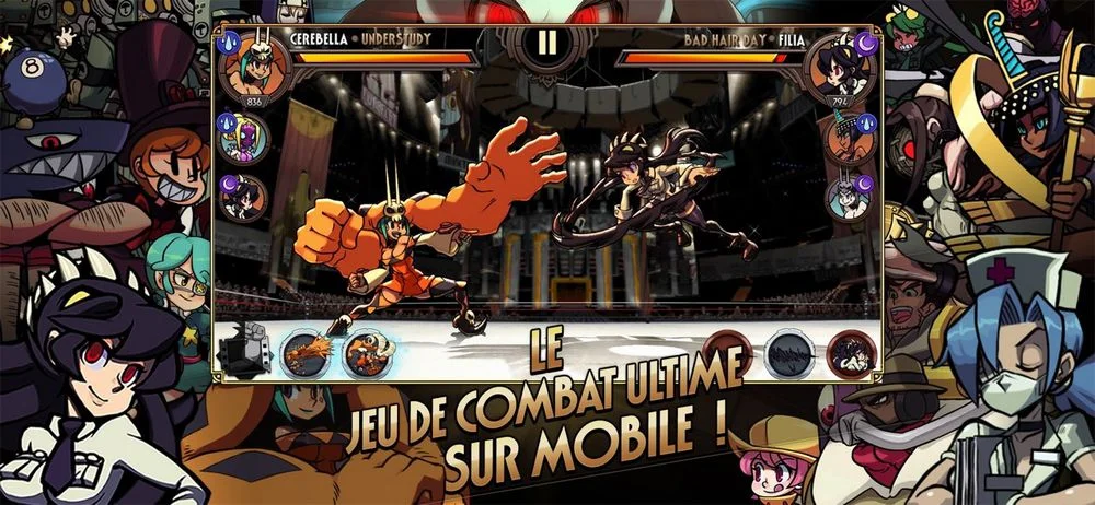 Skullgirls - meilleur jeu de combat pour iPhone