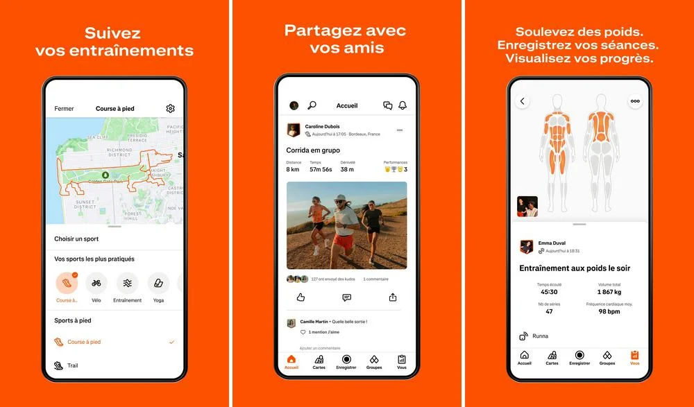 Strava - application pour faire du vélo