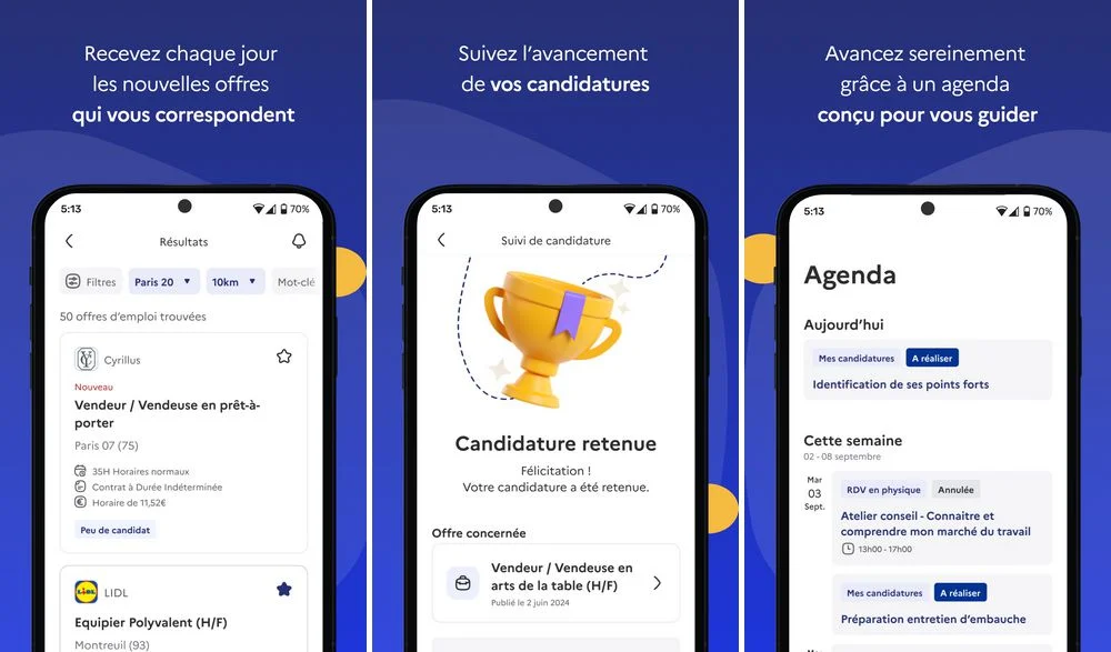 France Travail - application pour trouver un emploi en France