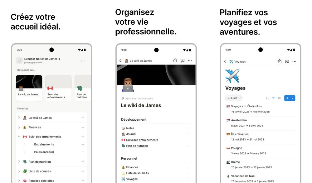Notion - meilleure application de productivité