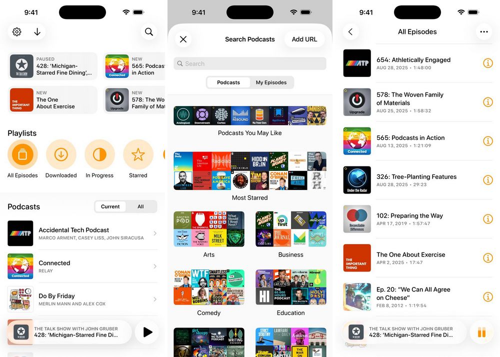 Overcast - application de Podcast pour iPhone