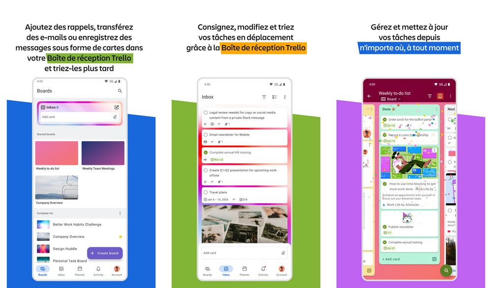 Trello - meilleure application de productivité