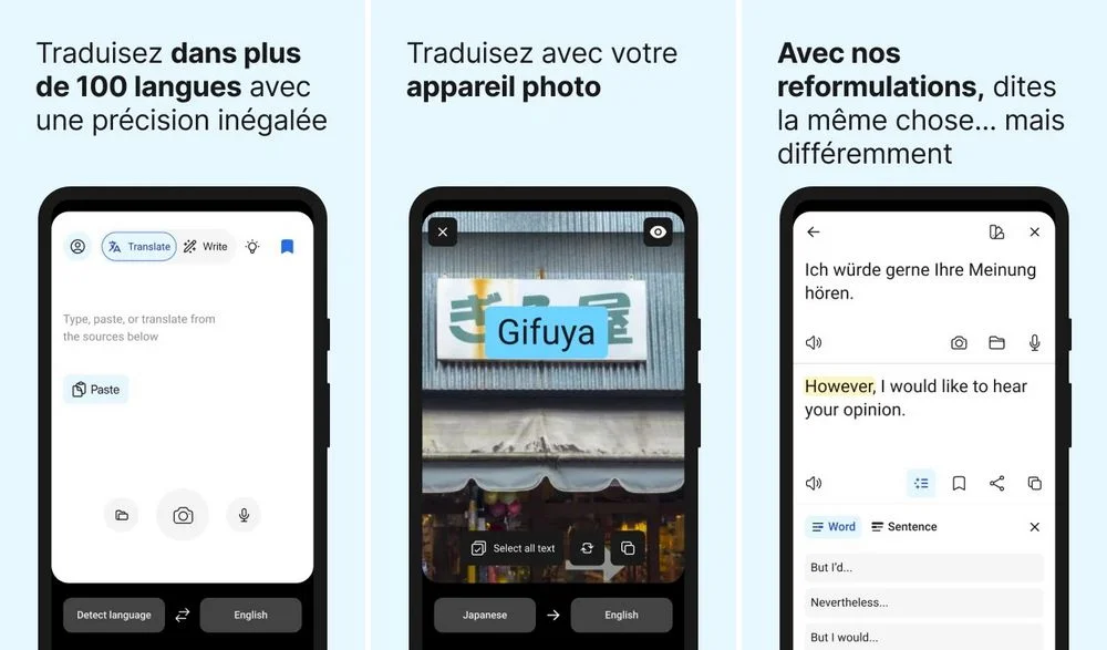 DeepL Traducteur - meilleure application de traduction