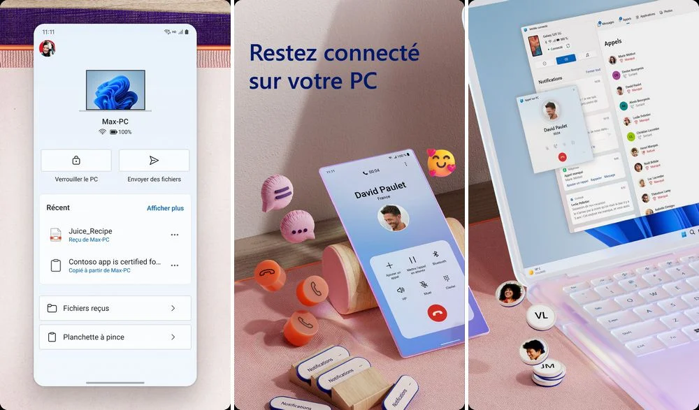Lien avec Windows (Mobile connecté)