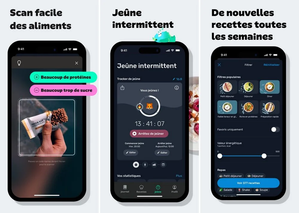 Yazio - application iOS pour perdre du poids