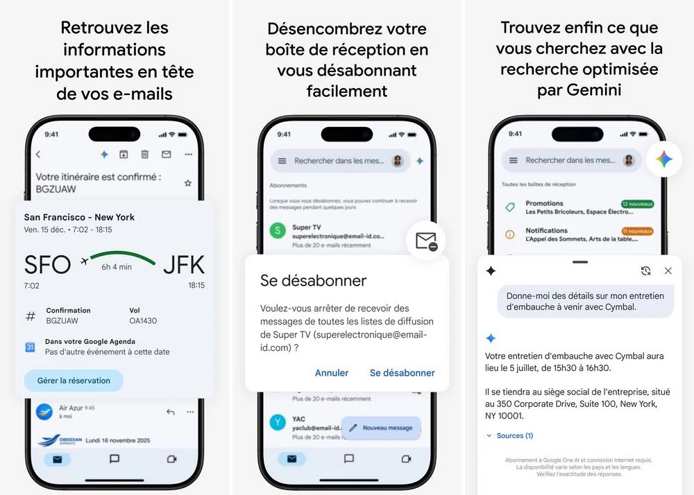 Gmail - application mail pour iPhone