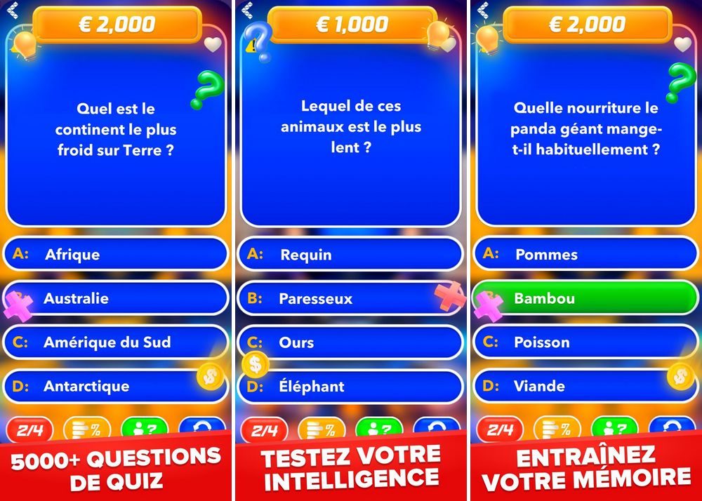 Millionnaire - Jeu Quizz Mots