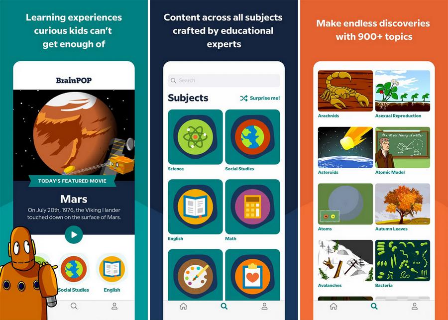 BrainPOP - application scientifiques