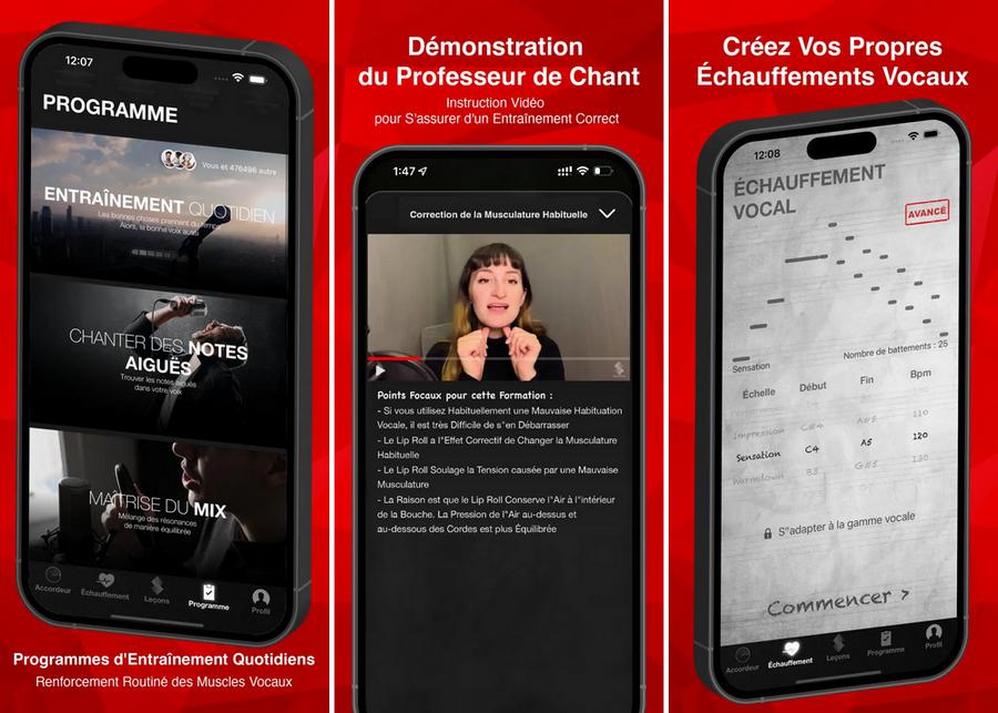 Coach Vocal - application pour apprendre la musique