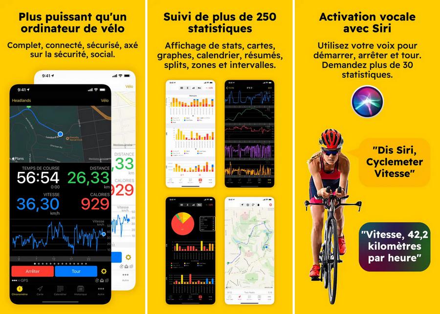 Cyclemeter - application pour les cyclistes