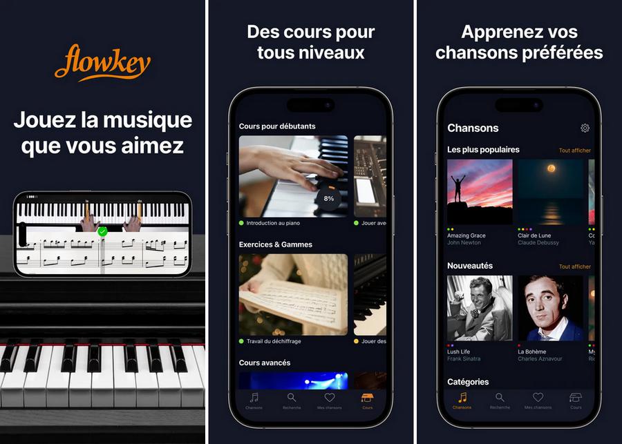 Flowkey - application pour apprendre la musique