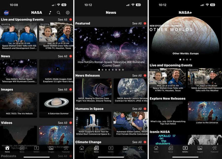 NASA - application scientifiques
