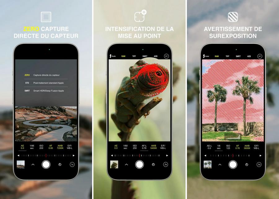 ProCam - application de retouche photos RAW