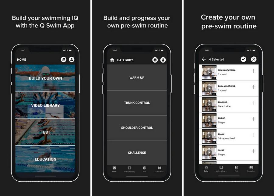 Q Swim - application de natation