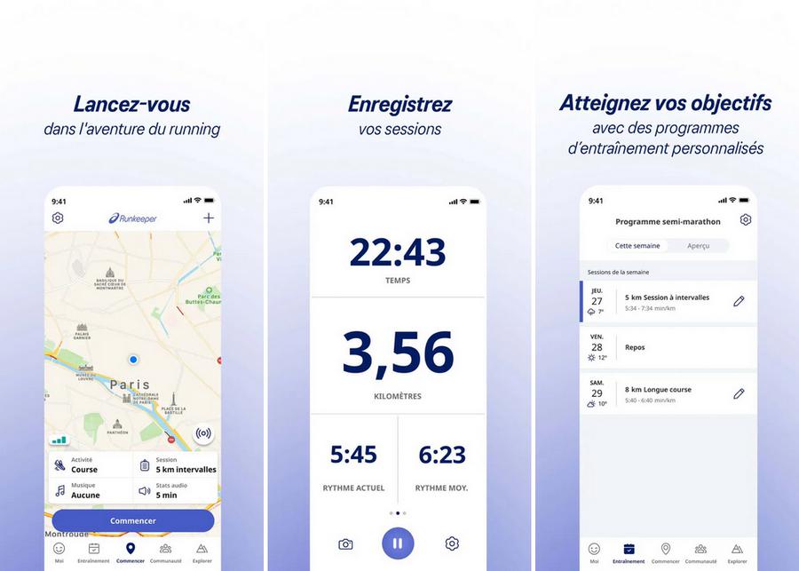 Runkeeper - application pour les cyclistes