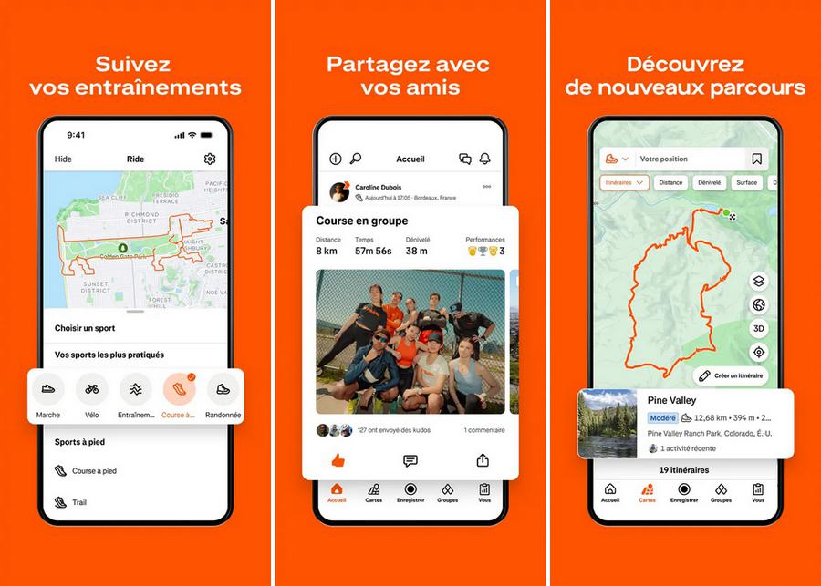 Strava - application pour les cyclistes