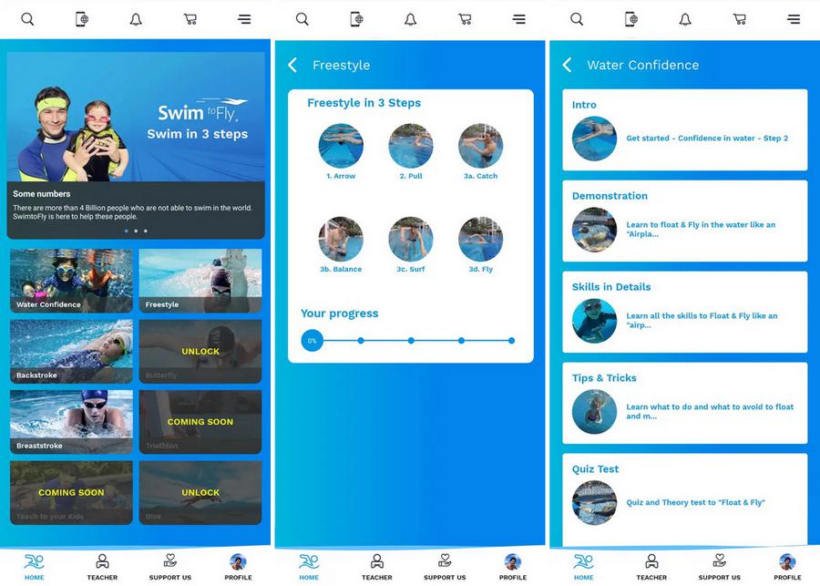 SwimtoFly - application de natation