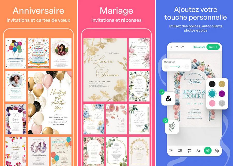 Créateur des cartes et invitations