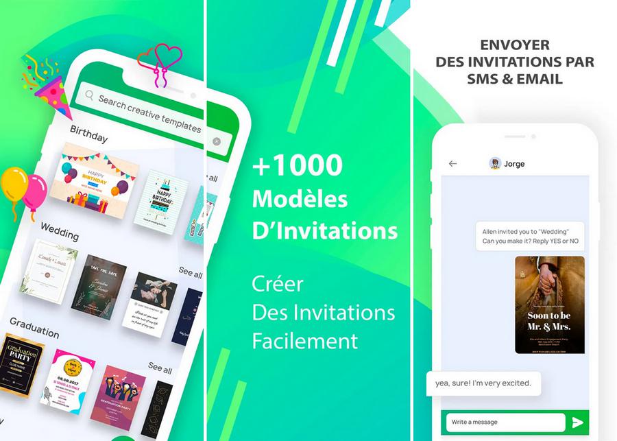 Invitation Maker - application pour créer une carte d'invitation