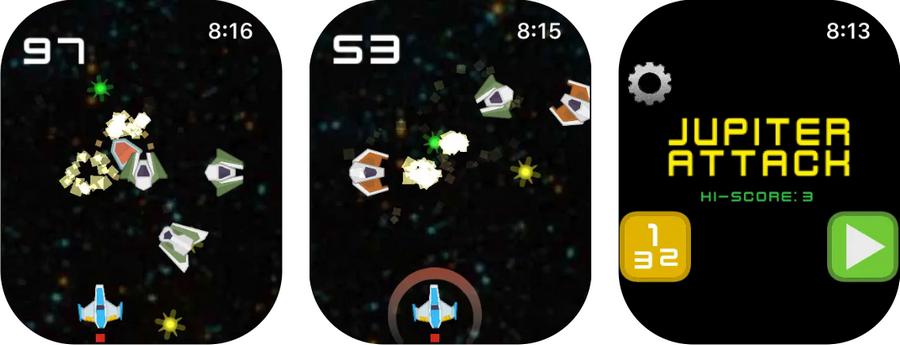 Jupiter Attack - meilleur jeu sur Apple Watch