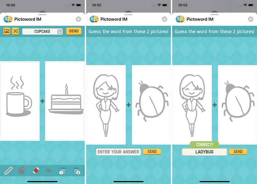 Pictoword - meilleur jeu iMessage
