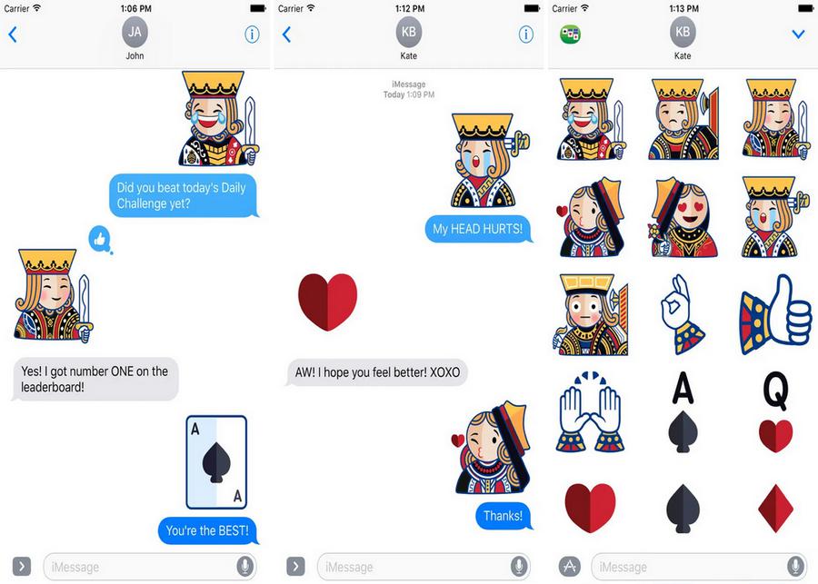 Solitaire - meilleur jeu iMessage