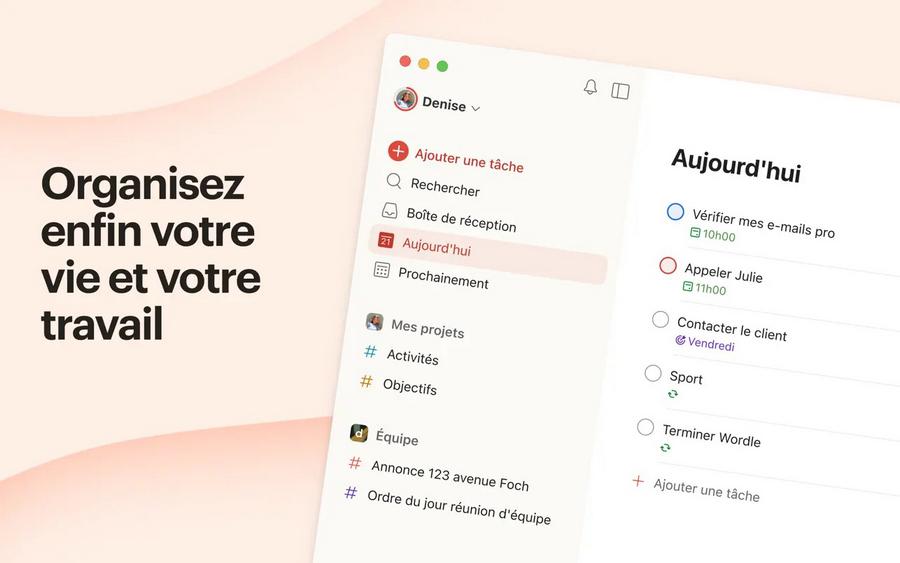Todoist - Meilleur widget Mac