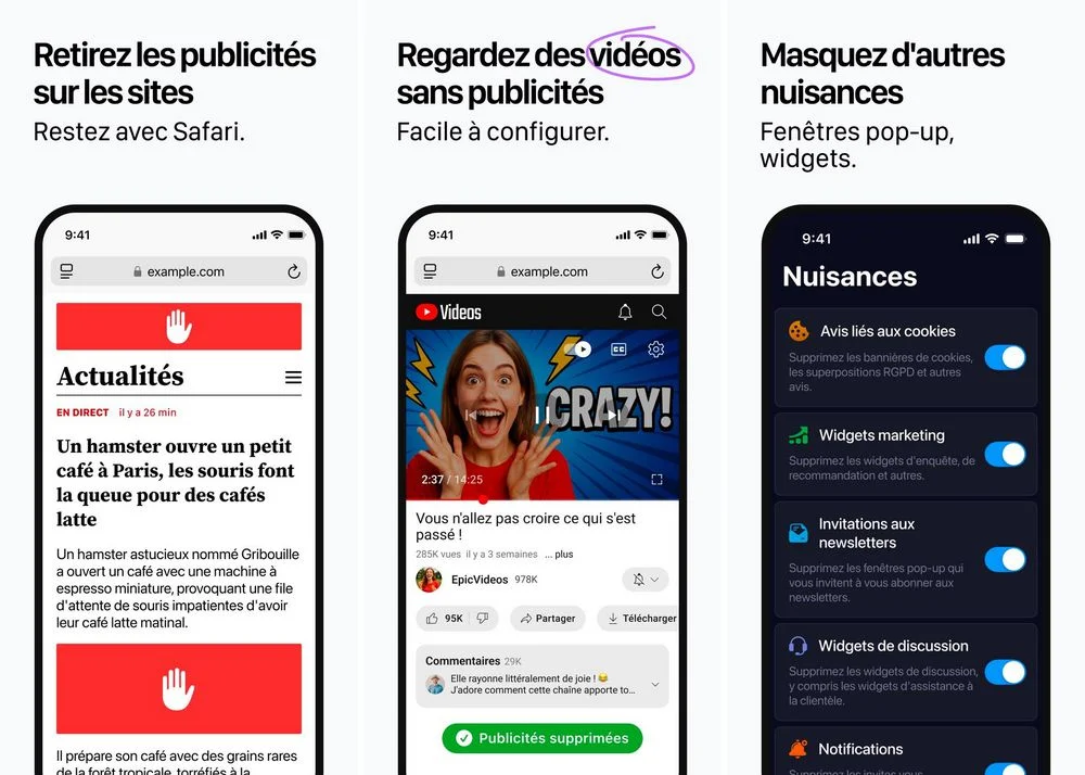 1Blocker - meilleur bloqueur de publicités
