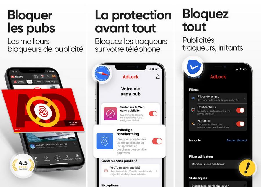 AdLock - meilleur bloqueur de publicités