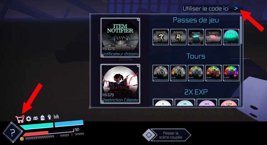 Comment utiliser les codes Jujutsu Infinite