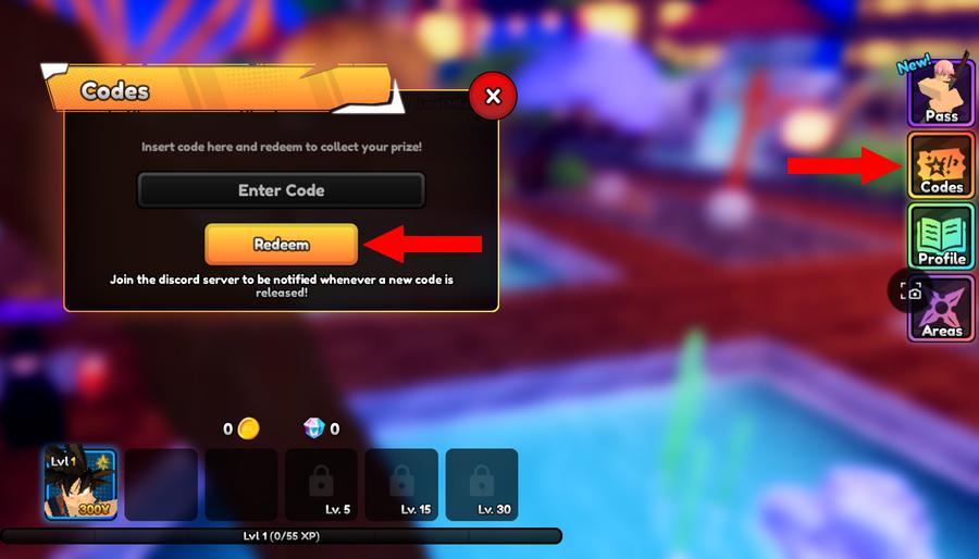 Comment utiliser les codes dans Anime Final Strike