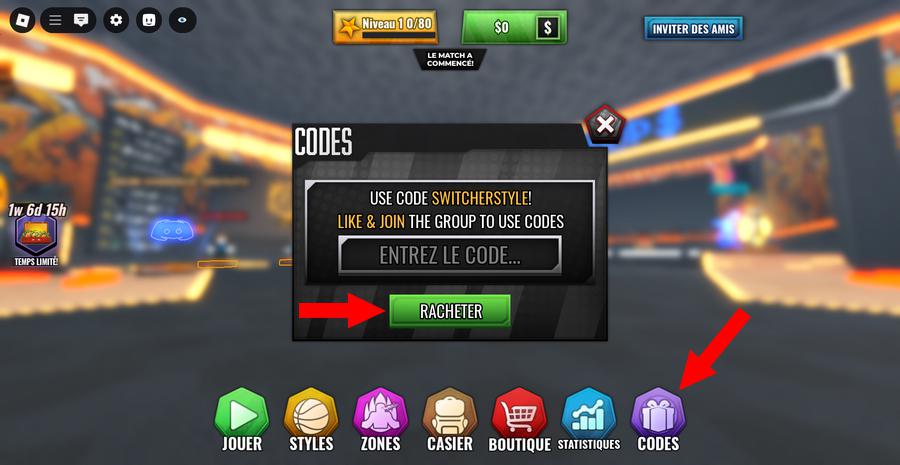 Comment utiliser les codes dans Basketball Zero