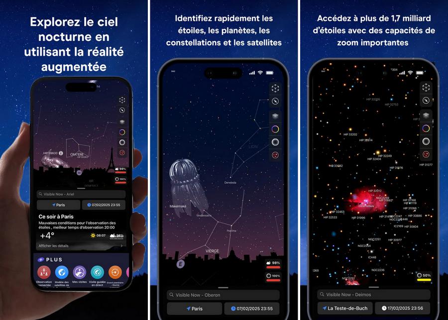 Night Sky - application de réalité augmentée