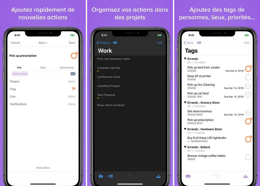 OmniFocus 3 - application pour organiser vos devoirs