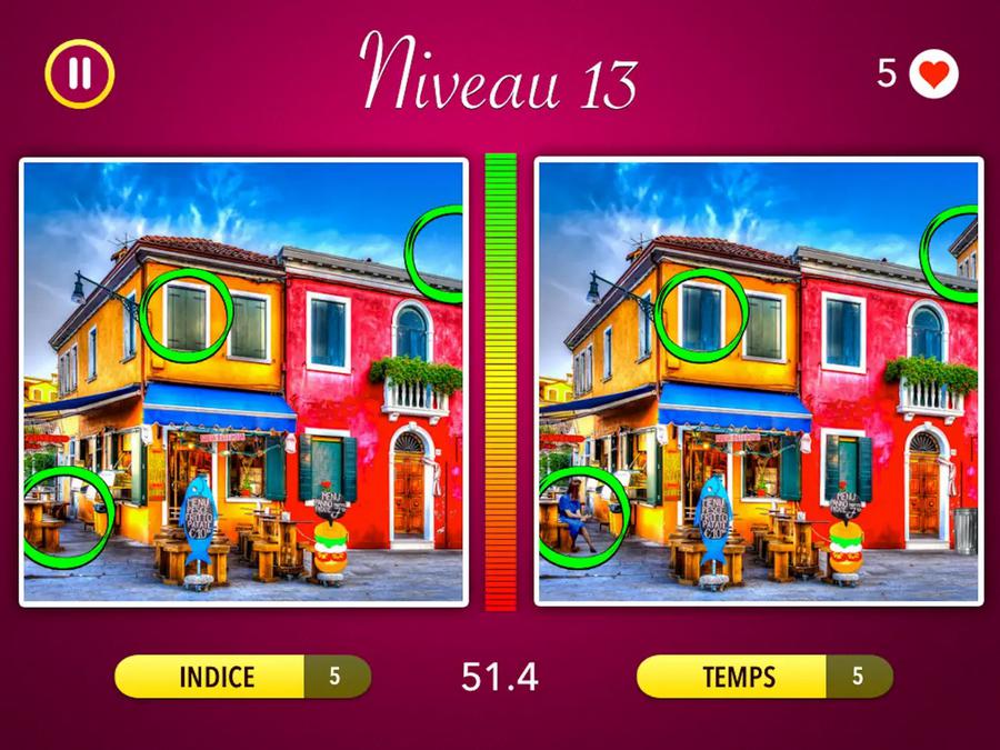 Quelle est la différence - Jeux de puzzle