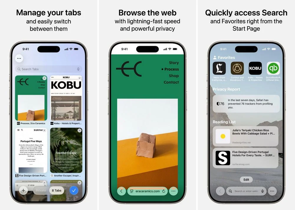 Safari - meilleur navigateur web pour iPhone
