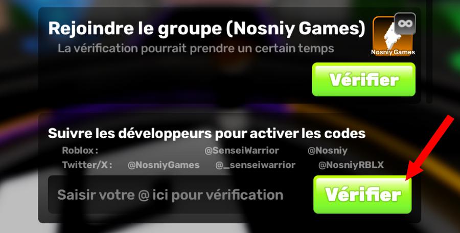 Saisir votre nom d'utilisateur Roblox