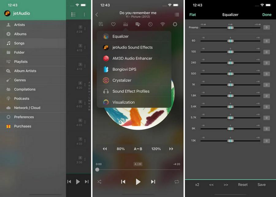 jetAudio - application d'égalisation