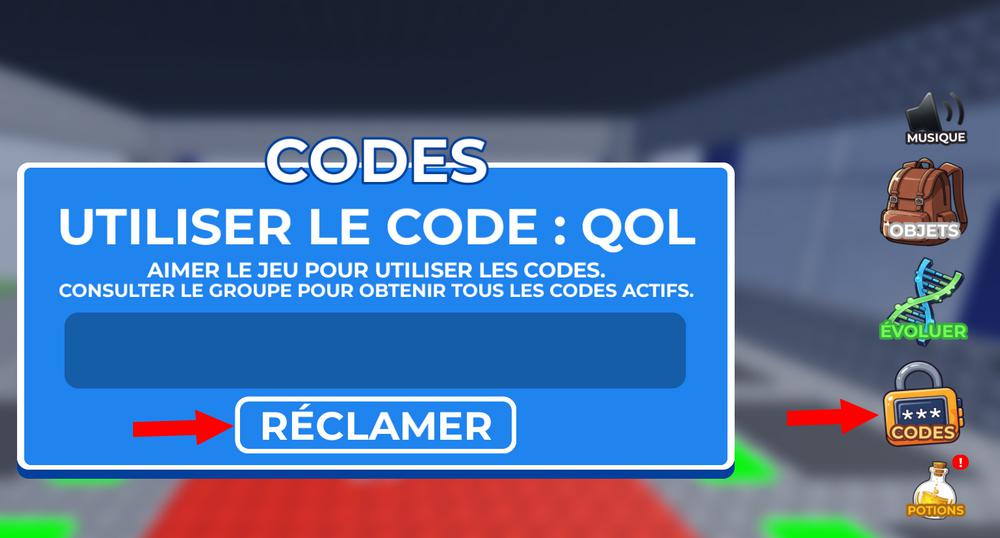 Activer les codes Steal a Blue Lock Character
