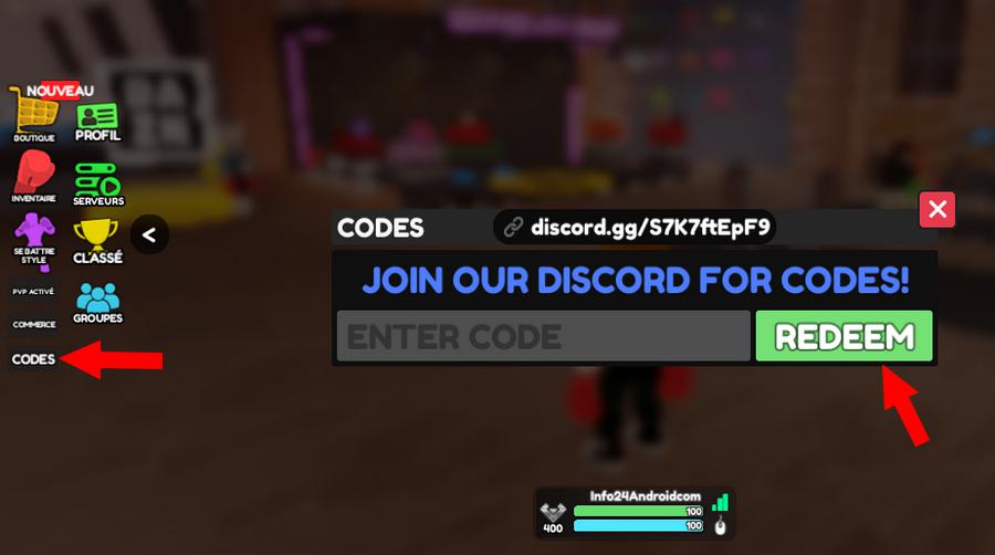 Comment activer les codes dans Boxing Beta